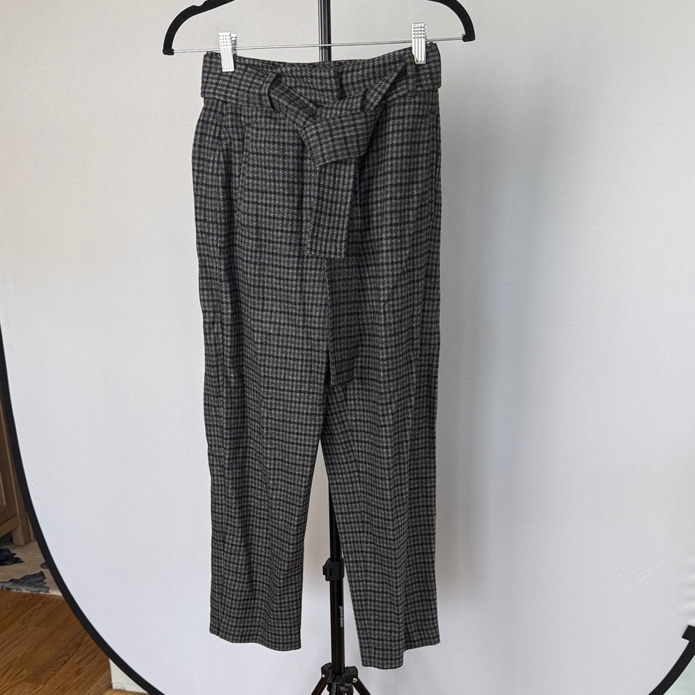 Wilfred Black and Gray Checkered Trousers